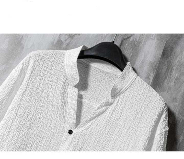 مجموعات ملابس الرجال قميص غير رسمي بنصف كم ورباط Men's Clothing Sets Casual Half Sleeve Tie Shirt