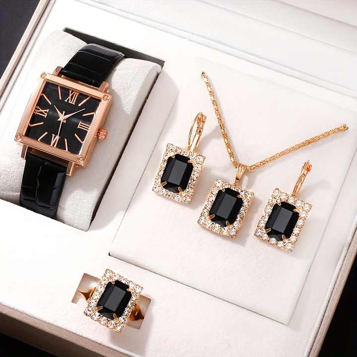 Elegant women's watch bracelet studded with stones 