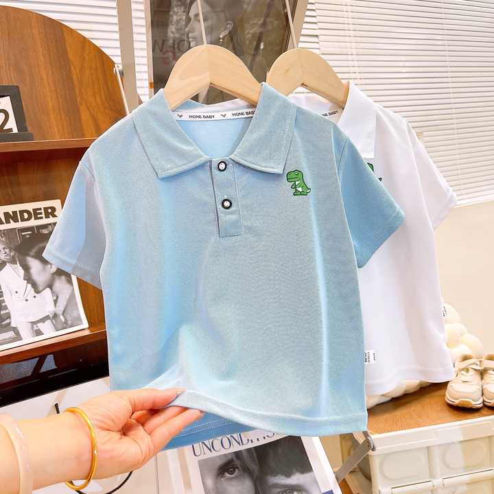 قميص بولو للأطفال بأكمام قصيرة 2025 صيف . New Summer Boys Short Sleeve Polo Shirt Infant