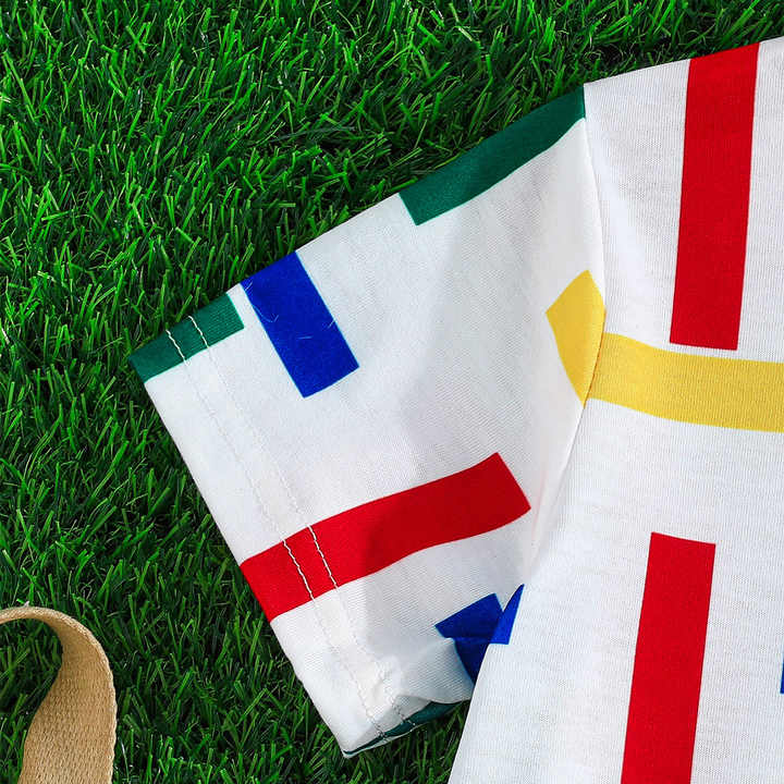 شورت اولاد ملابس أطفال كاجوال صيفية بأكمام قصيرة