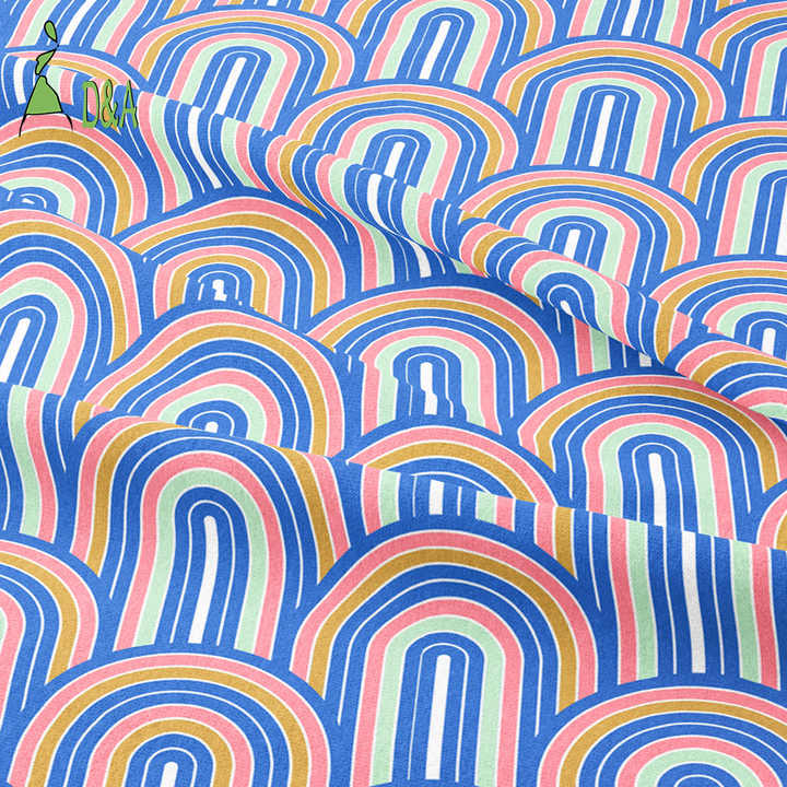 Hot Selling Multi-colored Rainbow-Printed Fabrics 