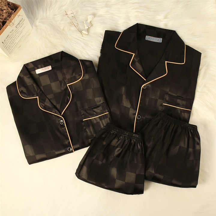 Men's 2-piece silk sleepwear