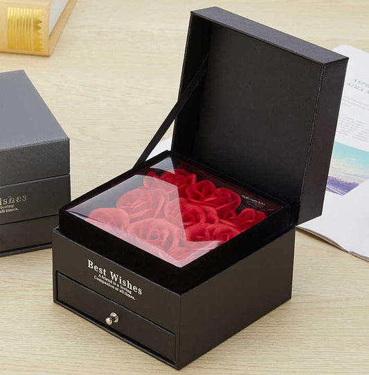 Valentine's Day 9 Forever Artificial Roses with Pendant. 