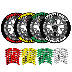 YO TIRES PROXES Tire Letter Stickers PVC Car Body Decor Decals with Lever Letters 