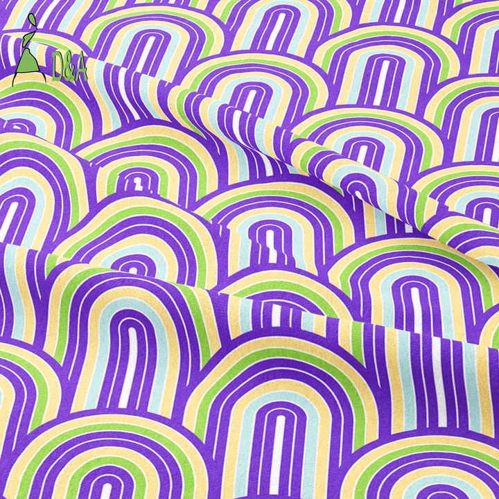 Hot Selling Multi-colored Rainbow-Printed Fabrics 