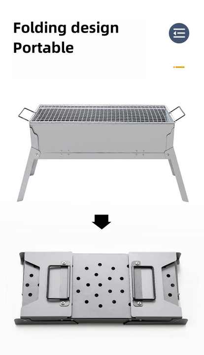Charcoal Table Top Grill Meat Vegetable BBQ 