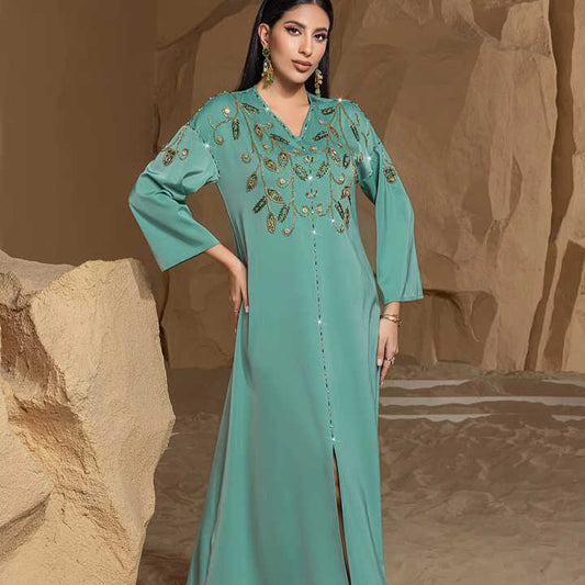 Embroidered caftans and jalabiyas 