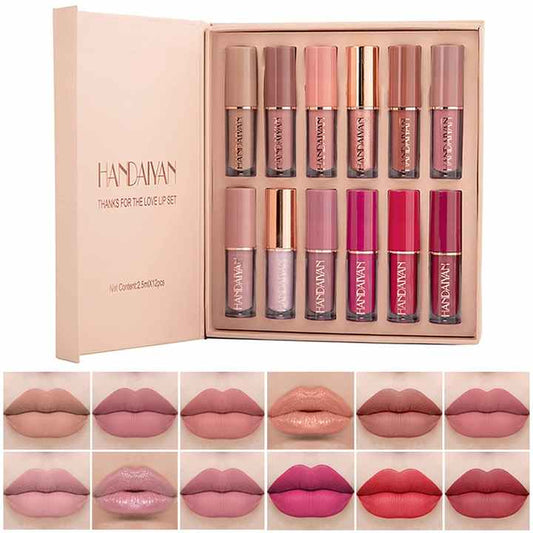 12PCS Matte Liquid Lipstick Set Multi Colors LipGloss 