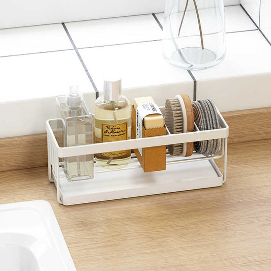 Kitchen &amp; Tabletop Japanese Style White High Quality Kitchen Drain Basket Sink Sponge Rack Cutlery Rack Bathroom Storage Rack 
