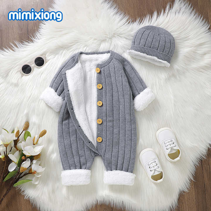Best Mimixiong Newborn Baby Warm Knitted Sweaters. 