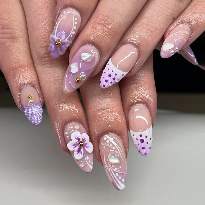 Acrylic Artificial Finger Fake Nails 