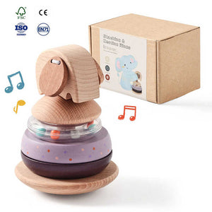 Wooden baby elephant toys 