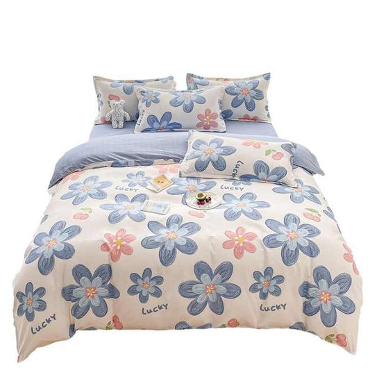Skin-friendly quilted cotton students quilt set 4-piece set 