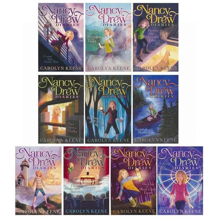 وصلت حديثًا 10 قطع/مجموعة من كتاب رواية مذكرات نانسي درو من مجموعة Supersleuth .. New Nancy Drew Diaries 10-Piece Book Set