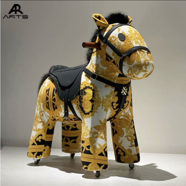 كرسي سرج من الجلد على الطراز الفرنسي ,French style leather saddle chair