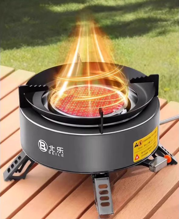موقد غاز محمول عالي الطاقة للتخييم . High Power Portable Gas Stove for Camping