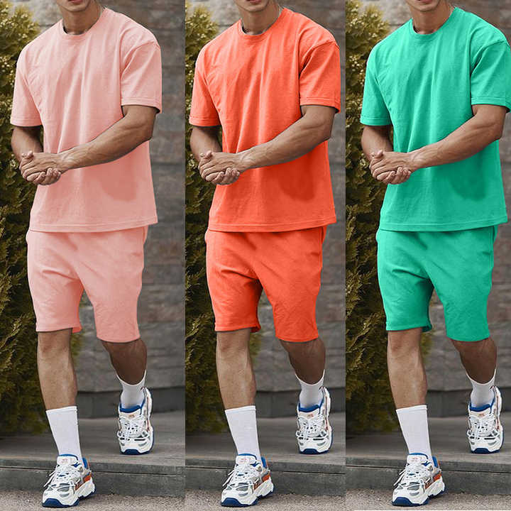 Men's clothing sets, shirt and shorts, suit 