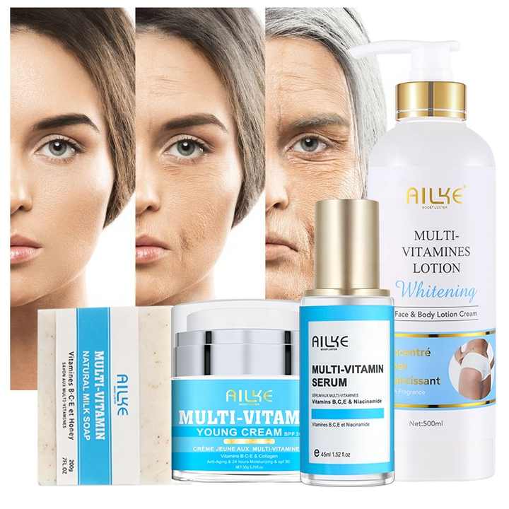 Sets Skin Care Products Set for Adults-  مجموعة 4 في 1 للعناية بالوجه