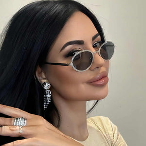 Sunglasses Gold Silve - Fashionable Women's Sunglasses 