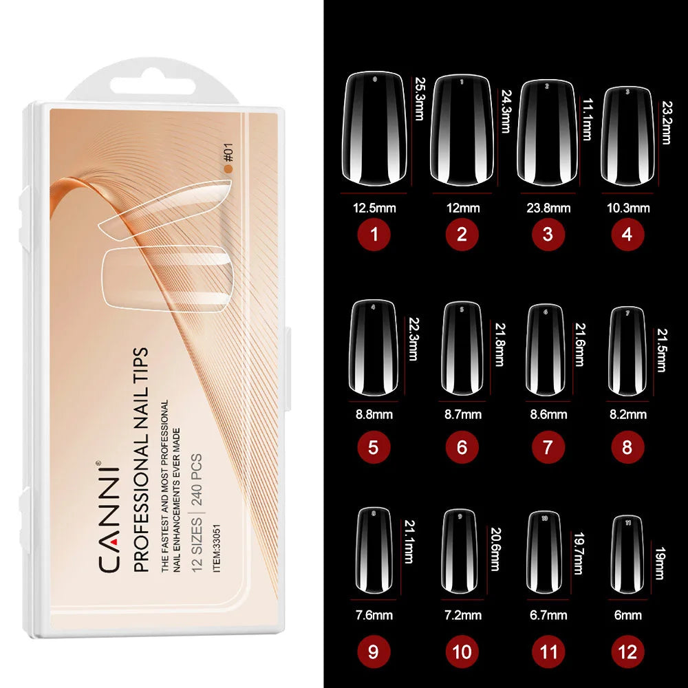 A box of artificial nail tips