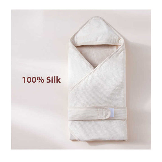 Winter Spring Breathable Cute Cotton-Blanket Swaddle with Hood 