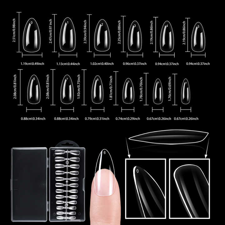 transparent artificial nails 