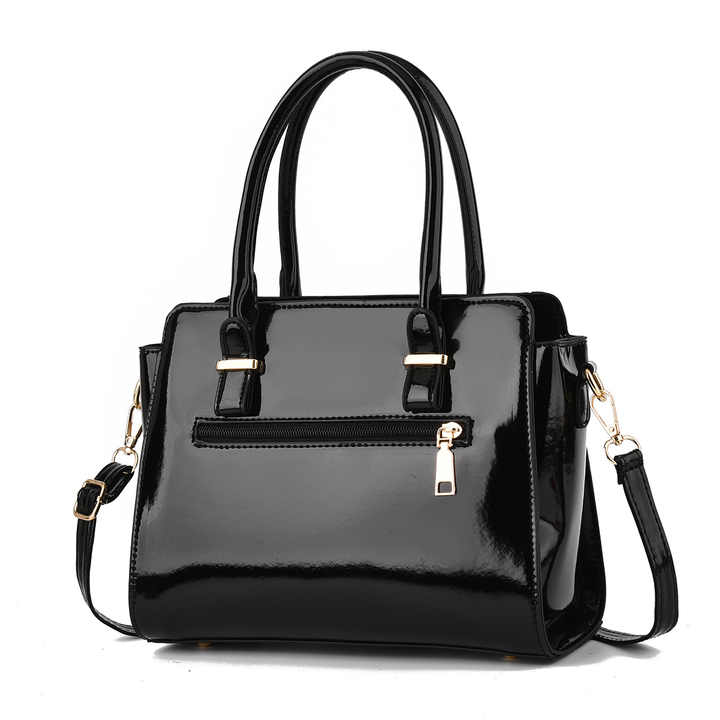 Luxury Women's PU Leather Handbag, 2-Piece Set