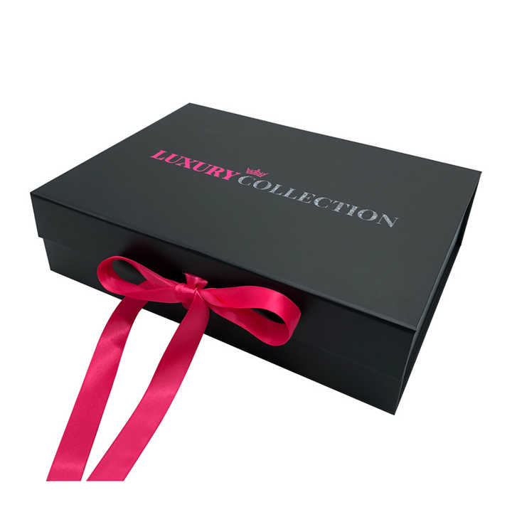 Custom Logo Luxury Ribbon Hair Extension Box. 