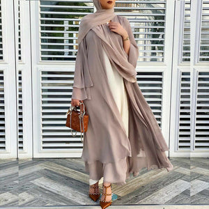 Colorful open abaya 