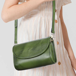 Women's shoulder bag made of natural cowhide 