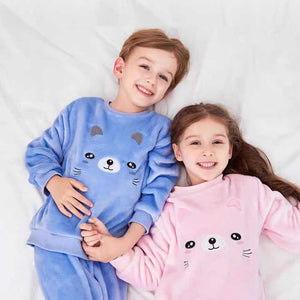 Long sleeve winter pajamas set 