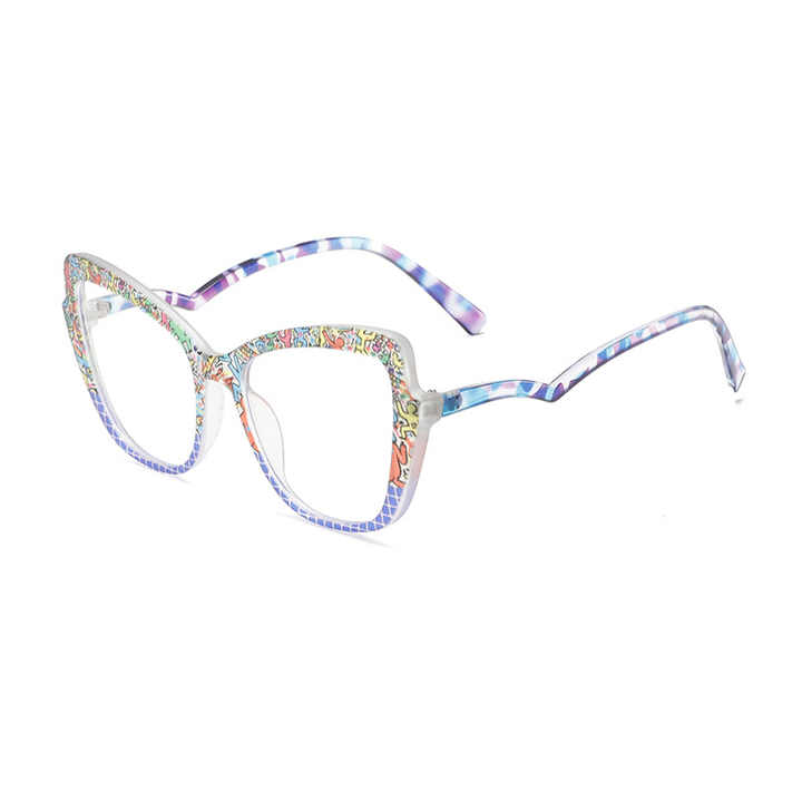 New Fashion Retro Black Cat Eye Women Glasses Brand Design Anti Blue Light Eyeglasses Frames 