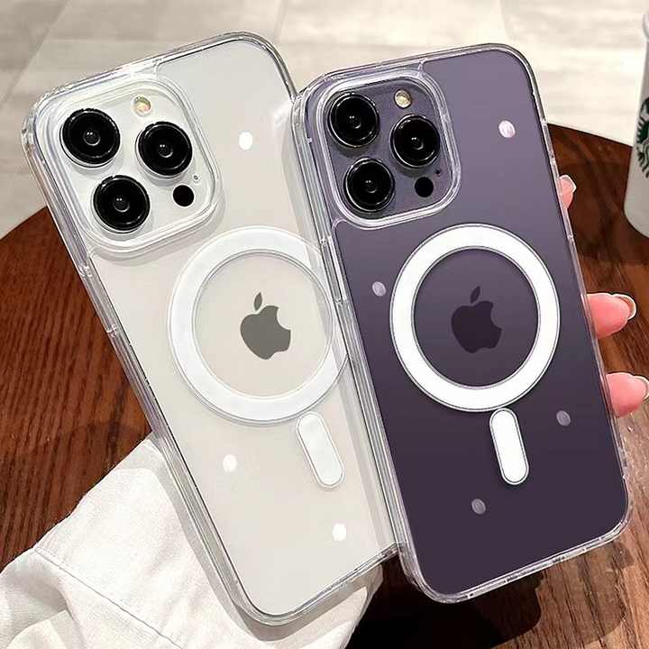 شحن لاسلكي شفاف مضاد للخدش لهاتف آيفون . Anti-scratch clear wireless charging case for iPhone
