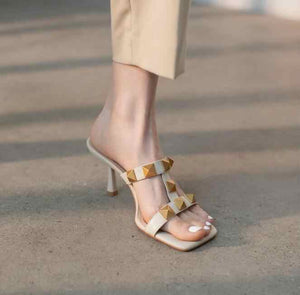 New summer leather heel 