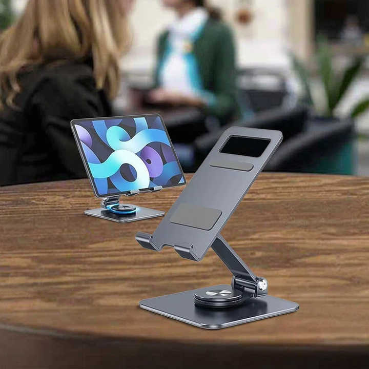 إكسسوارات هاتف محمول للاستخدام المكتبي مع حامل iPad قابل للطي من سبائك الألومنيوم Mobile Phone Accessories for Office Use with Foldable Aluminum Alloy iPad Stand