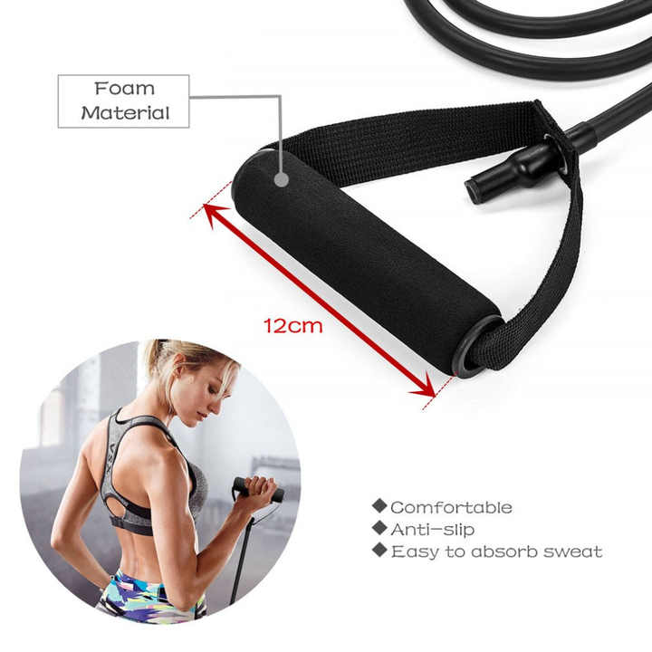 Rubber resistance band exercise 