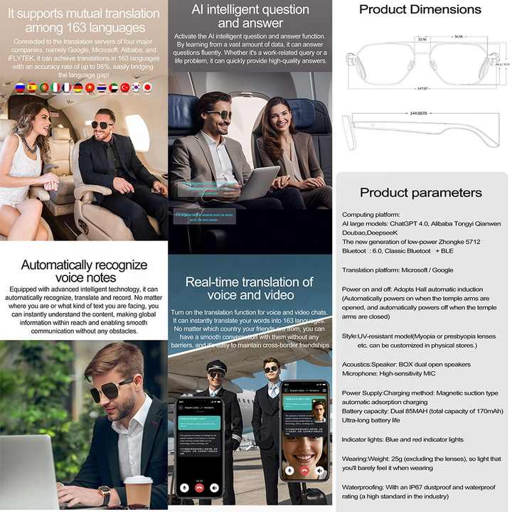 W100 smart glasses