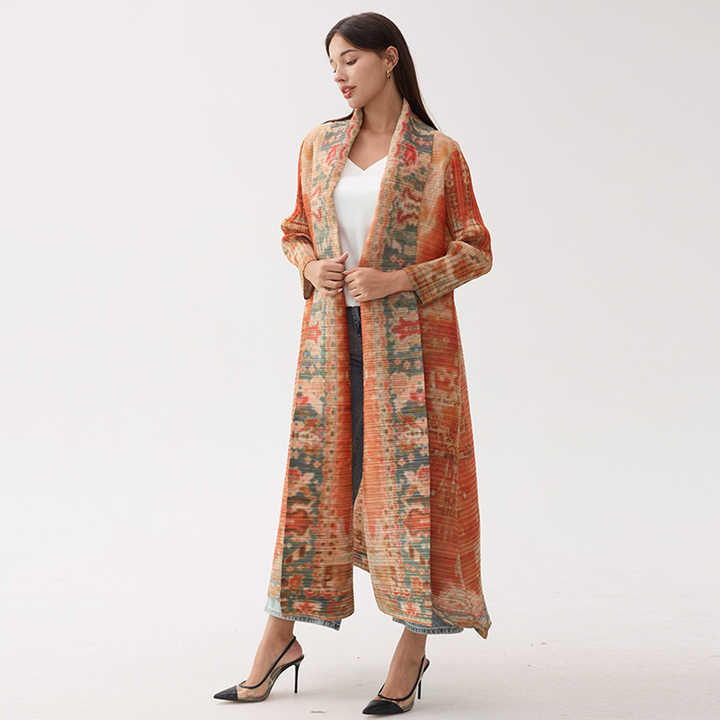 Miyake colorful abaya
