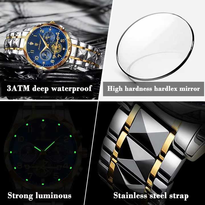 POEDAGAR 972 Luxury Men's Waterproof Watch. 
