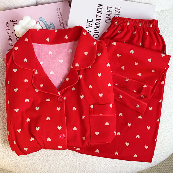 Women's long-sleeved pajamas 