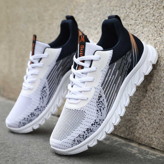 lace-up running shoes