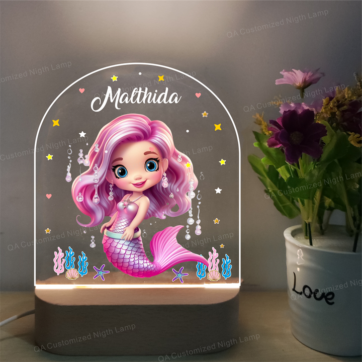 Personalized Mermaid Night Light for 