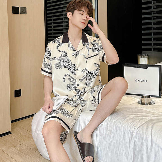 Men's short-sleeved, thin sleepwear 