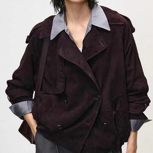 Jancoco New Arrival Cropped Motorcycle Leather Coat. 