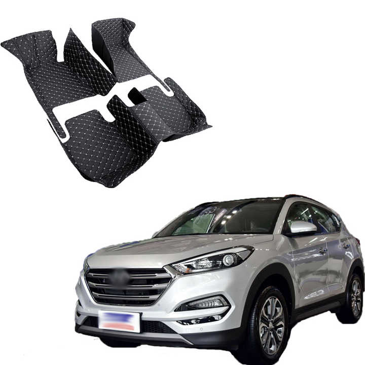 حصير سيارة من الإكسسوارات الداخلية, لأرضية السيارة من Hyundai Tucson 2015 2016 2017 2018 بطانات قابلة للطي Car Floor Mats Interior Accessories for Hyundai Tucson 2015 2016 2017 2018 Custom Foot Pads for Cars
