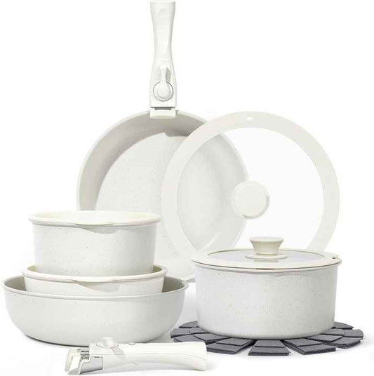 Granite and aluminum cooking sets 