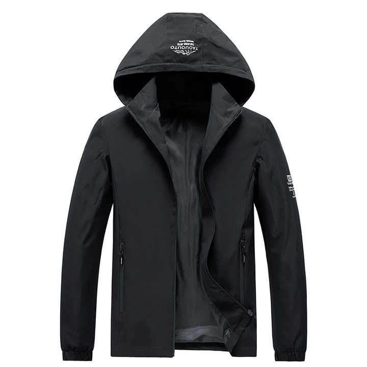 جاكيت بومبر رجالي كاجوال بتصميم عتيق مع غطاء . Men's Casual Vintage Bomber Jacket with Hood and