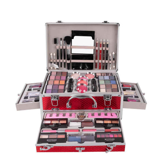 eye shadow, lipstick, and mascara 