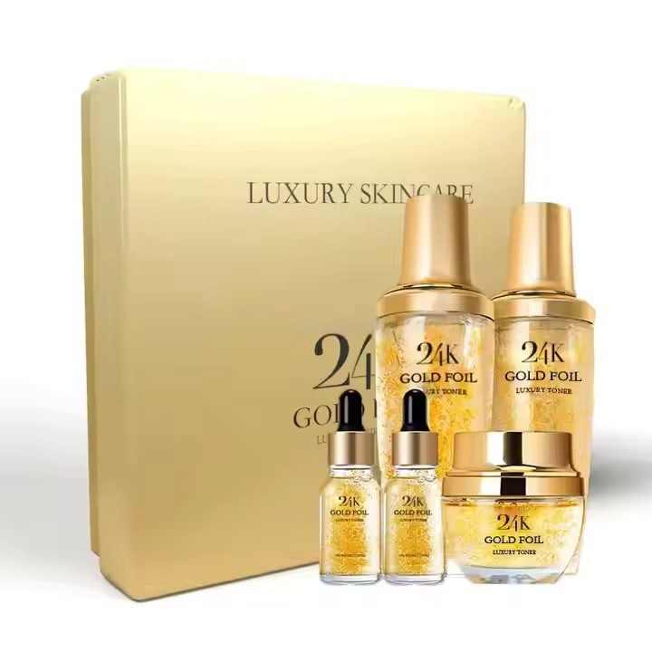 Serum Lotion Facial Care Luxury Set Gold Collagen Cream 