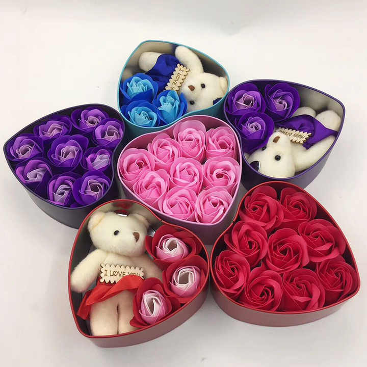 Box Scented Bath Rose Gifts - Beautiful Flower Box 
